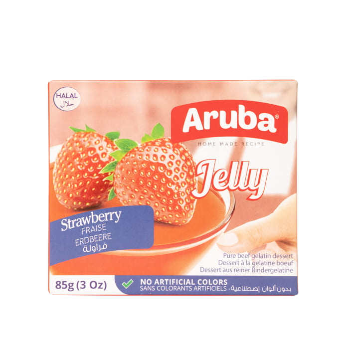 Gelatin Dessert Strawberry flavour Aruba Jelly 85Gr